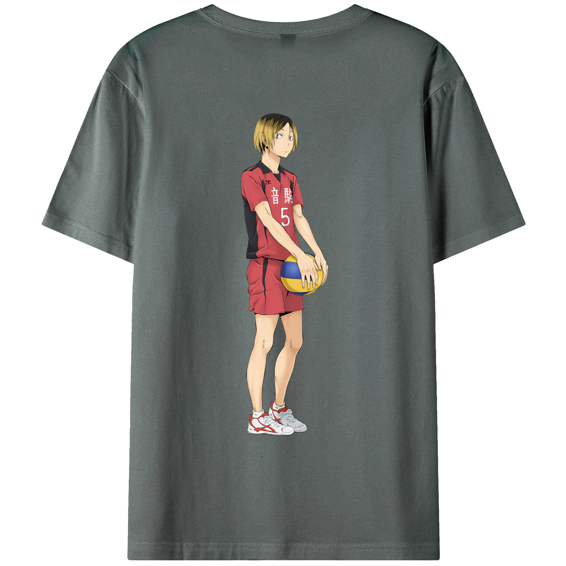 （画像用） ハイキュー!! Haikyu!! 綿100％ メンズ半袖Tシャツ（バックプリント） 通気性